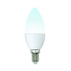 LED-C37-6W-NW-E14-FR-MB PLM11WH Лампа светодиодная. Форма свеча. матовая. Серия Multibright. Белый свет 4000K. 100-50-10. Картон. ТМ Uniel.