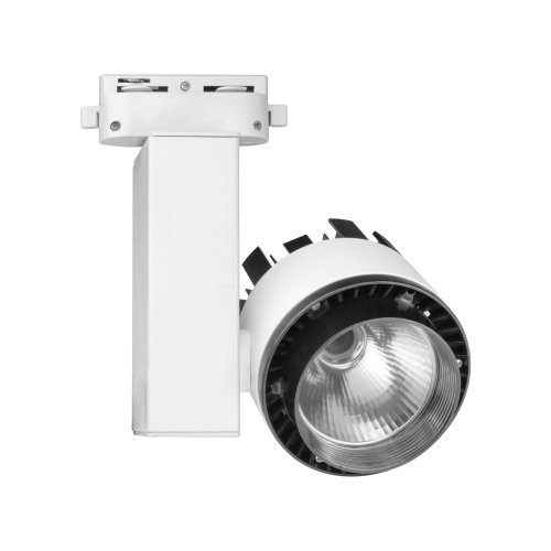 ULB-Q250 20W-NW-A WHITE Светильник светодиодный трековый. 20 Вт. Диаметр- 3.5'. 1200 Лм. Цвет свечения белый. IP20. Корпус белый. TM Volpe