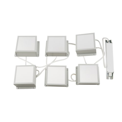 ULP-1010 42W-4000К IP40 GRILYATO OPAL WHITE KIT06 Светильники светодиодные потолочные встраиваемые. комплект из 6 штук. Белый свет 4000K. 4728Лм. Для ячеек 100x100мм. Корпус белый. В комплекте с и-п. ТМ Uniel