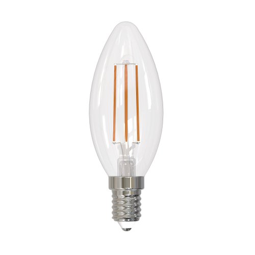 LED-C35-11W-4000K-E14-CL PLS02WH Лампа светодиодная. Форма свеча. прозрачная. Серия Sky. Белый свет 4000К. Картон. ТМ Uniel.